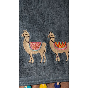Allure Llama Embroidered Bath Hand Towel 27x52